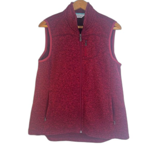 Orvis Sleeveless Fleece Knit Full Zip Sweater Vest Minimalist Conservative Large - Picture 1 of 12
